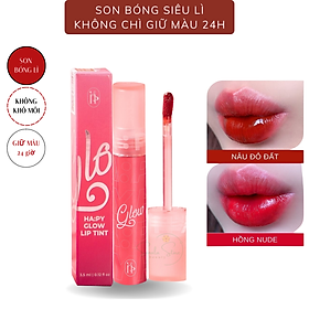 Son tint bóng lì Hapy Glow Lip Tint 3.5ml kháng nước lâu trôi không khô môi căng bóng