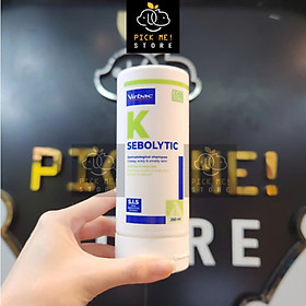 Virbac -Sữa Tắm SEBOLYTIC Giúp Loại Bỏ Vảy Gàu, Kiểm Soát Bã Nhờn và Giảm Mùi Hôi Trên Da Chó Mèo