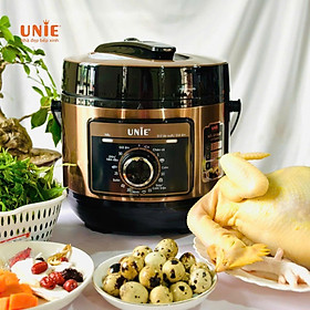 Mua  Hàng chính hãng  Nồi áp suất điện Unie UPC5081Y - Dung tích 5L - Lòng nồi tráng men chống dính Ceramic cao cấp