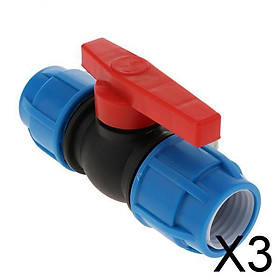 3xPE plastic valve - straight valve - plastic & steel core 32mm Plastic Core