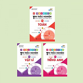 combo ôn luyện thi trắc nghiệm THPT quốc gia năm 2019 khối A01: Toán - Lý - Anh