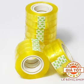 1 lốc,băng dính trong 2cm/1,2cm