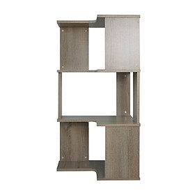 SB Furniture, Looms, Clint 3-Tier Corner Shelf, Solid Oak Color, W50xD50xH96 cm.