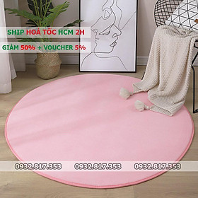 Mua Thảm Nhung Tròn Cao Cấp (12 MÀU) | 80cm  1m  1m2 | Thảm Lông Tròn Trang Trí Có Đế Chống Trượt -  Cam Kết Không Xổ Lông