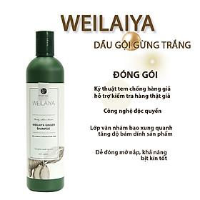 Dầu gội weilaiya tinh chất gừng ngăn rụng, kích thích mọc tóc 400ml