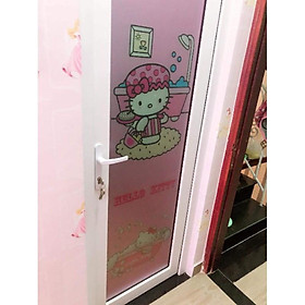  DECAL TRONG DÁN CỬA TOILET  KITTY HOUSE