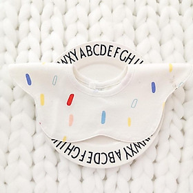 Yếm tròn xoay 360 độ chống thấm nước 100% cotton cho bé