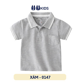 Áo Polo bé trai ngắn tay 27Kids WELLKIDS áo thun sơ mi cộc nam cho trẻ từ 2