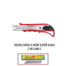 Dao rọc giấy bản rộng cao cấp ( Tặng kèm 2 hộp lưỡi dao )