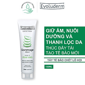 Gel tẩy tế bào chết cho da mặt tinh chất lô hội Evoluderm 150ml