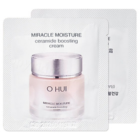 Combo 30 gói kem dưỡng ẩm mịn mượt căng sáng da OHUI Miracle Moisture Ceramide Boosting Cream 1ml