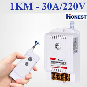 Bộ công tắc điều khiển từ xa 1Km Honest 30A/220V 9220KB bật tắt máy bơm nước