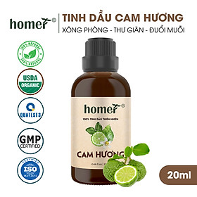 Tinh dầu thiên nhiên Cam Hương Homer - Dung tích 20ml / 100ml - Đạt chuẩn kiểm định cao cấp - An toàn cho sức khỏe - Đa công dụng