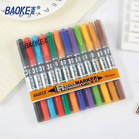 Set 12 Màu Bút Lông Màu Đánh Dấu -BAOKE/MP220-12