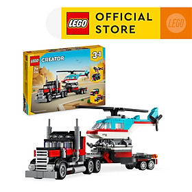 LEGO CREATOR 31146 Đồ chơi lắp ráp Xe tải vận chuyển trực thăng (270 chi tiết)