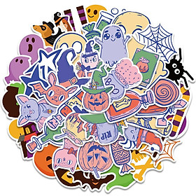 Sticker halloween hoạt hình cute trang trí mũ bảo hiểm, guitar, ukulele, điện thoại, sổ tay, laptop-mẫu S85
