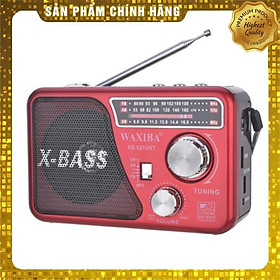 Máy nghe nhạc kiêm đài Radio FM Waxiba XB-521URT- Đài FM 521 có hỗ trợ thẻ nhớ TF và USB có đèn pin