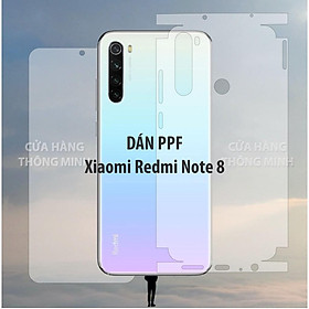 Mua Dán PPF mặt trước  mặt sau  màn hình  mặt lưng dành cho Xiaomi Redmi Note 8 Full viền