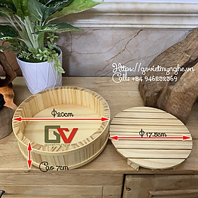 Mua Khay Tròn Gỗ Trang Trí Sushi - Sashimi Nhật Bản 20cm