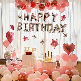Combo bong bóng siêu nhũ trang trí sinh nhật happy birthday cho bé trai bé gái người lớn đủ đồ phụ kiện SNH01
