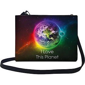 Túi Đeo Chéo Nữ In Hình I Love This Planet TUGA028