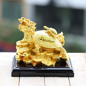 Tượng Long Quy (Rùa đầu Rồng) mạ vàng cao cấp