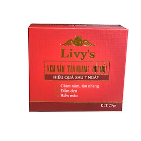 Kem Nám - Tàng Nhang-Đồi Mồi Dưỡng Trắng Da Mặt Livy 20G