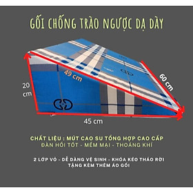 Mua Gối Nệm Chống Trào Ngược Dạ Dày  Ợ Nóng  Về Tiêu Hóa ( tặng 1 áo gối) - Giảm Đau Chân Do Suy Giãn Tĩnh Mạch