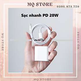Mua Củ Sạc Nhanh Kèm Cáp 20W Type C L to Dành Cho iPhone ( hàng chính hãng)