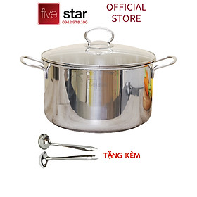 Mua Nồi luộc gà inox 3 đáy sandwich cao cấp bếp từ FiveStar Standard tặng 1 muỗng canh ( 26cm / 28cm / 30cm )- nồi luộc gà bếp từ cao cấp