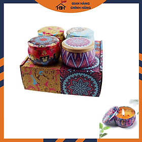 Mua Combo 4 lọ nến hoa thơm  cao cấp HBH (mùi ngẫu nhiên) tặng kèm 5 lì xì mới đặc biệt