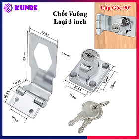 Mua Chốt Khóa Cửa Thẳng Kèm Khóa KUNBE Nhiều Kích Thước Thích Hợp Nhiều Loại Cửa