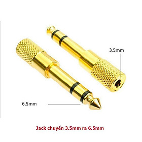Mua Đầu Jack chuyển đổi âm thanh từ cổng 6.35mm (6ly) sang 3.5mm (3.5ly) Stereo
