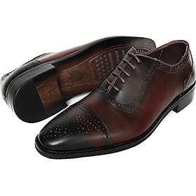 >> SO SÁNH GIÁ GIÀY TÂY PATINA | Shopee Lazada Sendo Tiki 36 Giày Tây Nam Tefoss Công Sở Da Bò Màu Nâu Patina Hoa Văn Lịch Lãm Sang Trọng HT005