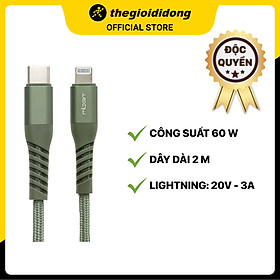 Mua Cáp Type C - Lightning MFI 2m Mbest DS948-WB Xanh Rêu - Hàng chính hãng