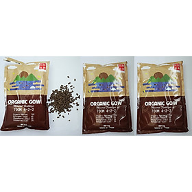 Combo 3 bao phân bón hữu cơ Organic Gow Nhật Bản (Mỗi bao 1 ký) cho cây mai, dâu, bonsai và cây văn phòng. Chuyên dùng cho hệ thống trồng cây hữu cơ