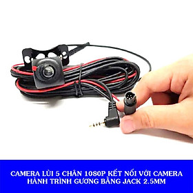 Mua Camera Lùi 5 Chân Hồng Ngoại Kết Nối Camera Hành Trình Gương Bằng Jack 2.5mm