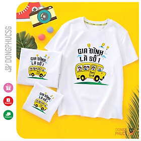 Áo thun gia đình là số 1 set đồ đồng phục gia đình hội nhóm độc đáo thun cotton dày dặn màu trắng GD338T | SG