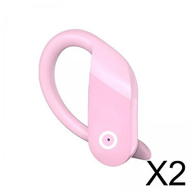 2x Headset Earpiece Business Earphone Ear Hook for Yoga Pink Boxed