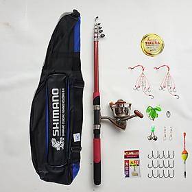 Bộ cần câu shimano máy yumoshi kèm phụ kiện câu