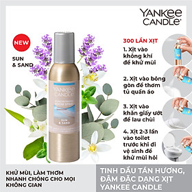 Tinh dầu tán hương đậm đặc, dạng xịt Yankee Candle - Sun & Sand 42.5g