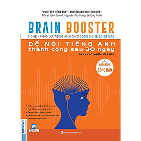 Sách - Brain Booster - Nghe phản xạ tiếng Anh nhờ công nghệ sóng não - dành cho người mất gốc - MC