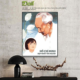 Mua Tranh treo tường tự tô màu số hóa DALI Tranh Bác Hồ N030