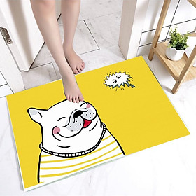 Mua Thảm chùi chân 3D hình thú chống trơn trượt dễ thương hình chữ nhật 4016