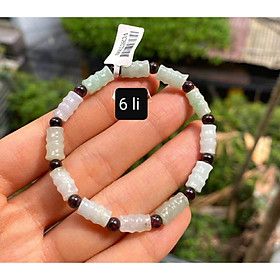 Vòng tay phong thủy thiên nhiên 6 li, sự kết hợp tuyệt vời giữa cẩm thạch và garnet - Đá Non Nước