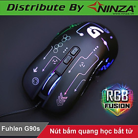 Chuột Chơi Game Có Dây Fuhlen G90s 2000DPI RGB 7 Phím - Hàng Chính Hãng