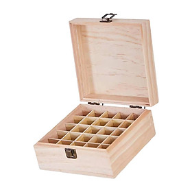 25 Slots Essential Oil Bottle Storage Box Organizer, Holder for 5 10 &amp; 15 ml Bottles
