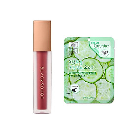 Son Black Rouge Air Fit Velvet Tint Ver.5 Bam tặng kèm mặt nạ 3W CLINIC mùi ngẫu nhiên