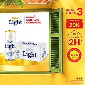 Bia Hanoi Light - Thùng 24 lon 330ml