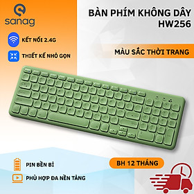 Mua Bàn phím không dây Sanag Bow HW256c nhiều màu siêu xinh kết nối chuẩn 2.4ghz tương thích máy tính  laptop - Hàng chính hãng